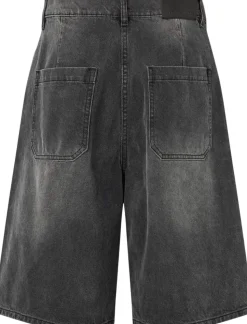 Denim black wide shorts - Raha