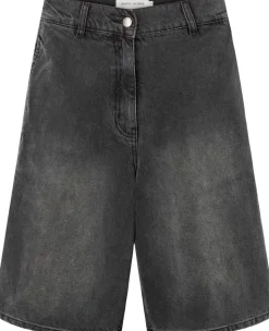 Denim black wide shorts - Raha