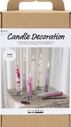 DIY Kit Lysdekoration, Dekorerede kronelys