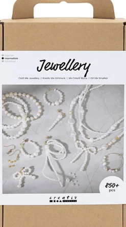 DIY Mix Smykker, Halskæder, armbånd, øreringe, forgyldt, hvi