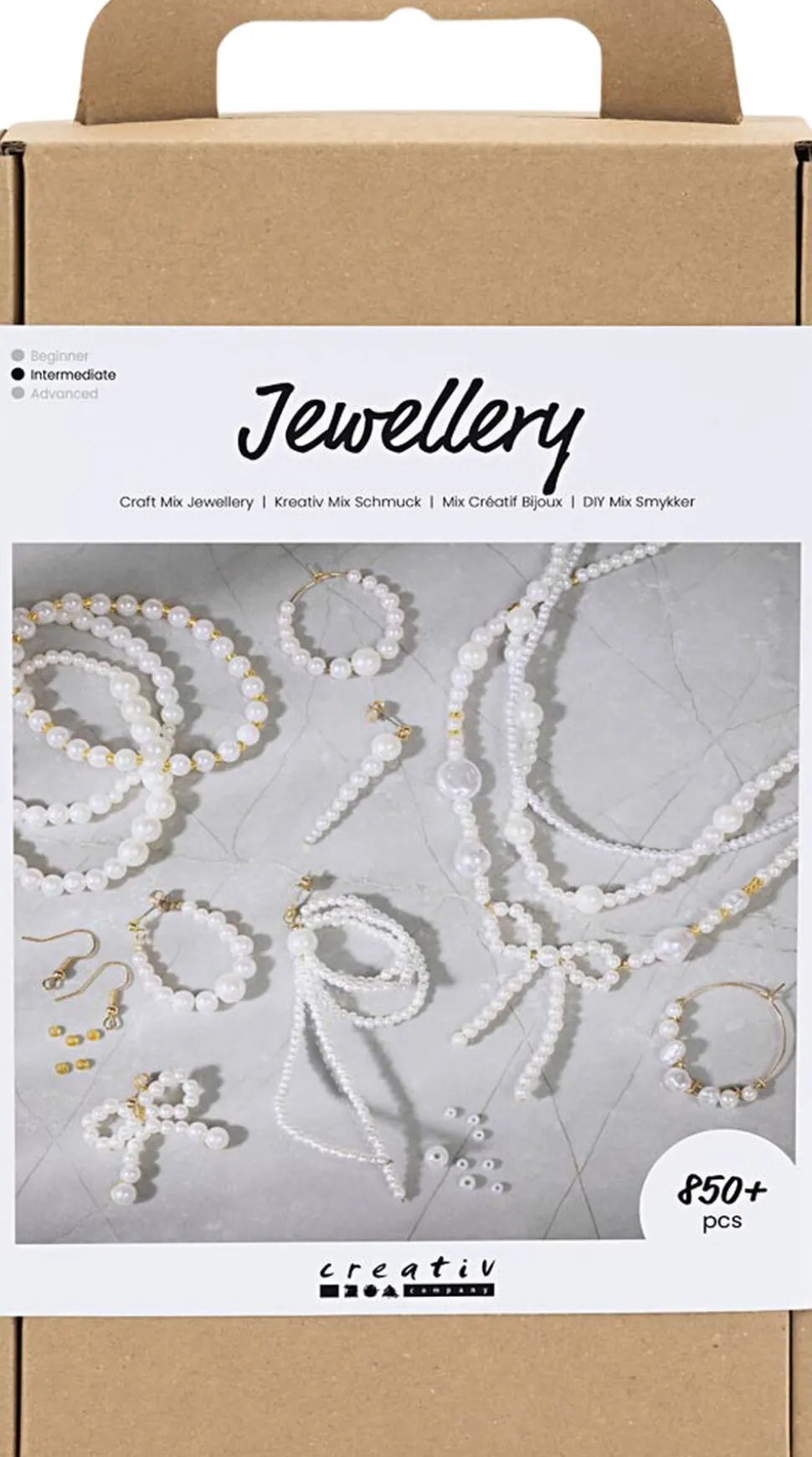 DIY Mix Smykker, Halskæder, armbånd, øreringe, forgyldt, hvi