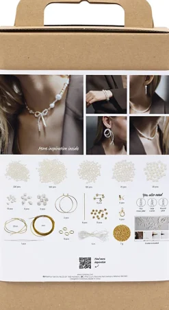 DIY Mix Smykker, Halskæder, armbånd, øreringe, forgyldt, hvi