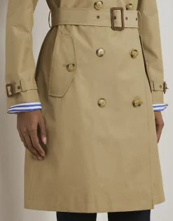 Double-Breasted Cotton-Blend Trench Coat