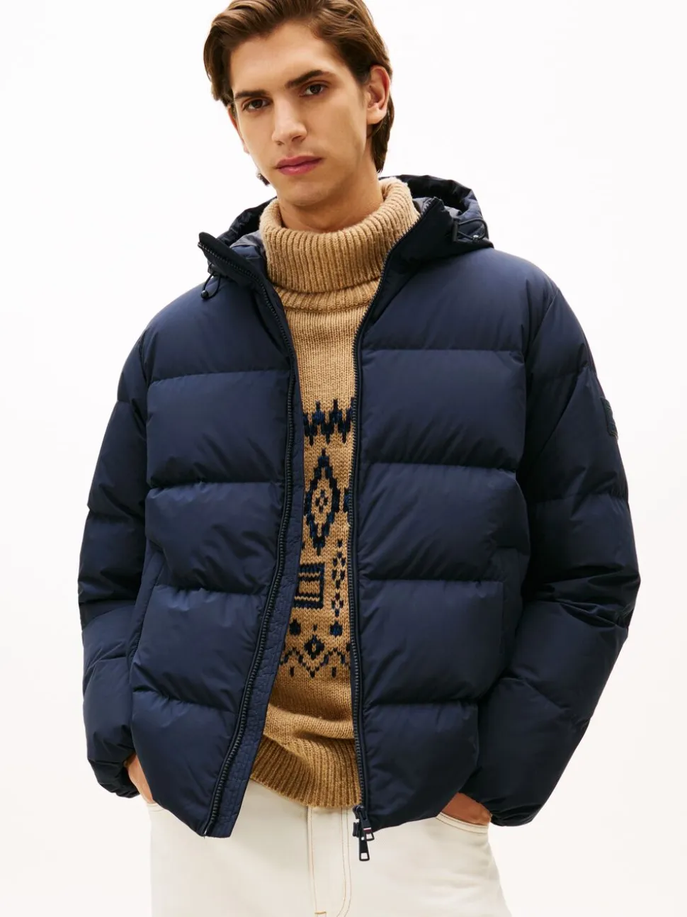 DOWN HOODED PUFFER JKT