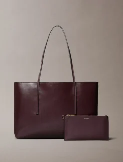 EMBLEM AOP TOTE W/ POUCH