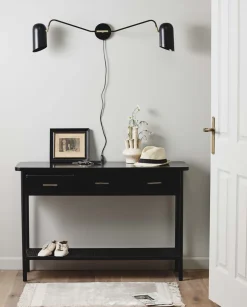 ERIS wall lamp, 2 arms - black