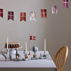 Fødselsdags flagranke, tal 0-9, økologisk bomuld