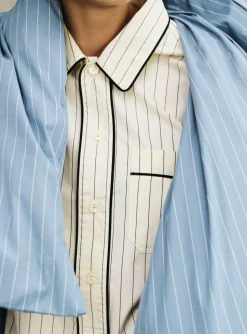 Fineline Long Nightshirt-M/L-Ivory