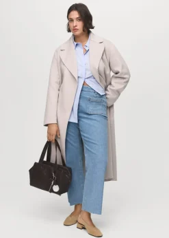 Flared cropped jeans with pockets