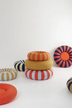 FLOAT, SMALL, DARK BLUE/OCHRE