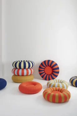 FLOAT, SMALL, DARK BLUE/OCHRE