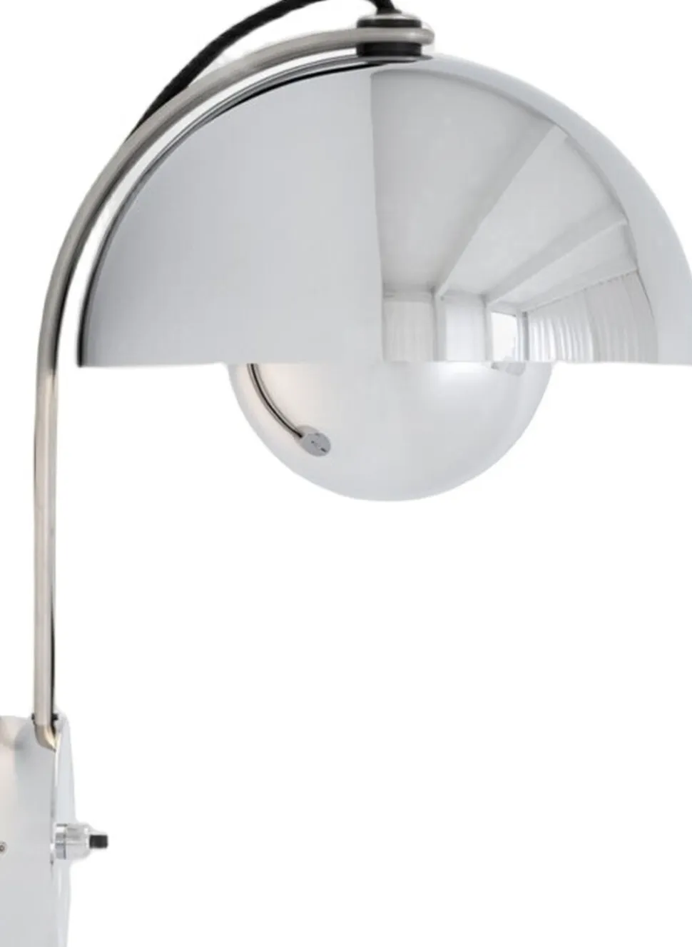 Flowerpot Wall Lamp VP8, Chrome-Plated