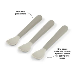 Foodie easy-grip babyske 3-pak Sand