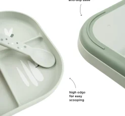 Foodie inddelt tallerken Croco Grøn