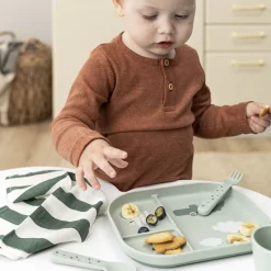 Foodie inddelt tallerken Croco Grøn