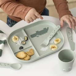 Foodie inddelt tallerken Croco Grøn