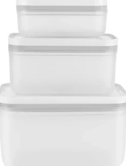 Fresh & Save Vakuum beholdersæt 3d i plastik. S,M, L