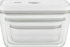 Fresh & Save Vakuum beholdersæt 3d i glas. S,M, L