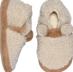 Fuzzy teddy slippers