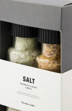 Gaveæske, Nicolas Vahé Parmesan & Basil salt & Chilli salt