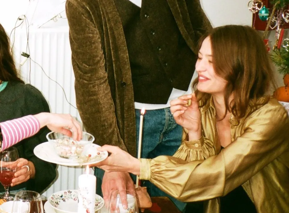 GC Cottage Tallerken Ø23 cm hvid m. deko