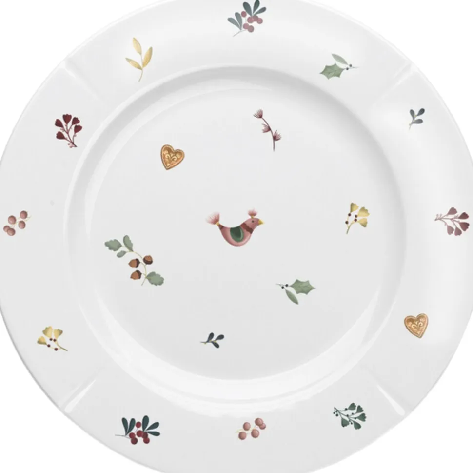 GC Cottage Tallerken Ø23 cm hvid m. deko