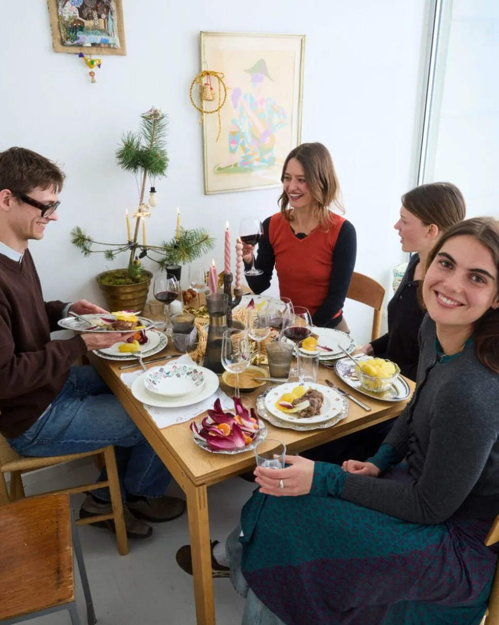 GC Cottage Tallerken Ø23 cm hvid m. deko