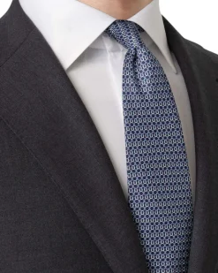 Geometric Print Silk Tie