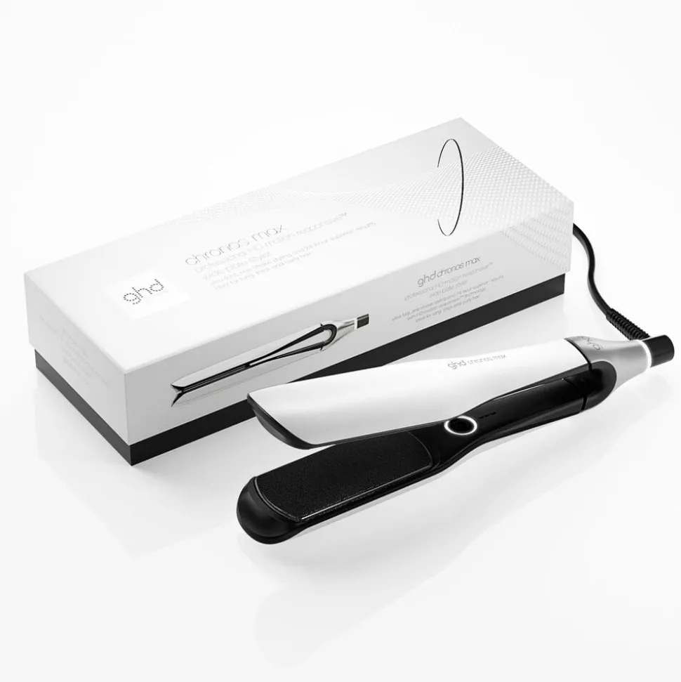 ghd Chronos Max - Wide Plate Hair Straightener White