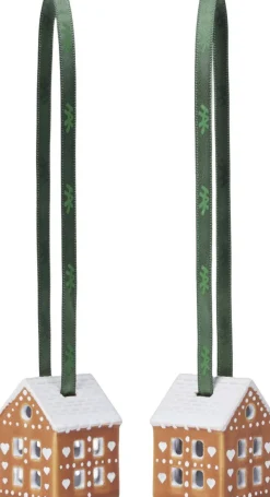 Gingerbread Juleophæng H5 brun 2 stk.