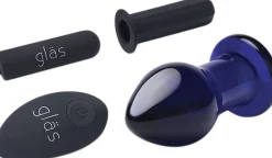 GLAS - RECHARGEABLE REMOTE CONTROLLED VIBRATING BUTT PLUG