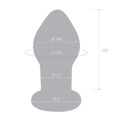 GLAS - RECHARGEABLE REMOTE CONTROLLED VIBRATING BUTT PLUG