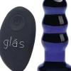 GLAS - RECHARGEABLE REMOTE CONTROLLED VIBRATING BEADED BUTTP