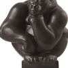 Gorilla figur, graphite, 39 cm.
