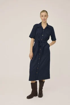 Gro 3 Kortærmede maxikjole skjorte - GRS