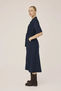 Gro 3 Kortærmede maxikjole skjorte - GRS