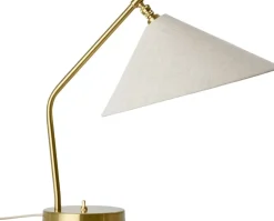 Gräshoppa Table Lamp, Fabric Shade, EU Base: Shiny Brass, Sh