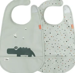 Hagesmæk m/Velcro 2 stk. Croco Grøn