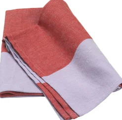 Hale Tea Towel - Red/Lilac