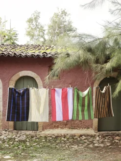 Hale Tea Towel - Red/Lilac