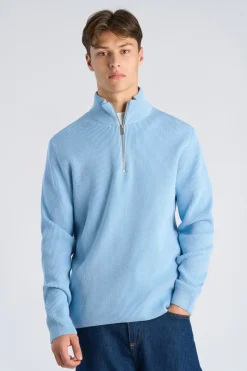 Half zip rib knit