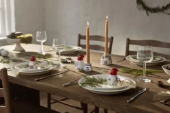 Hammershøi Christmas Gaver lysestage Ø7. 5 cm hvid m. deko