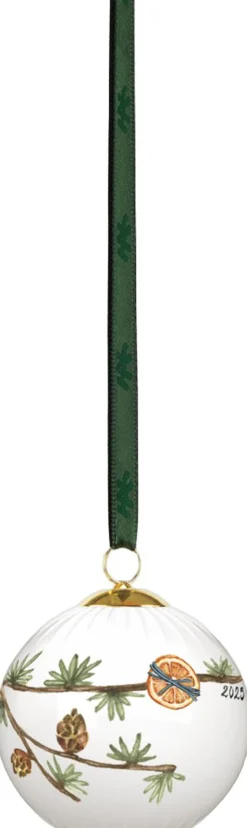 Hammershøi Christmas Kugle 2025 Ø6 cm hvid m. deko