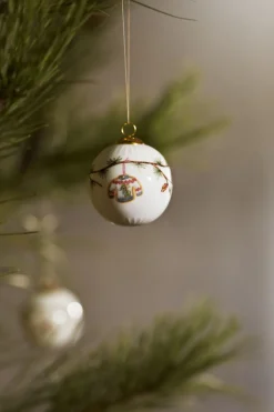 Hammershøi Christmas Kugle 2025 Ø6 cm hvid m. deko