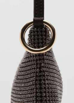 Handbag with rhinestones