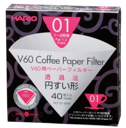 Hario Paper Filter 1 Cup (40 pcs. Box)