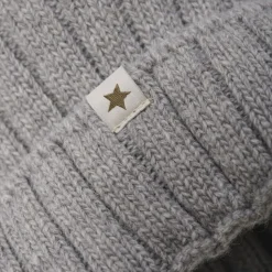 Hat Knit Alpaca Pompom