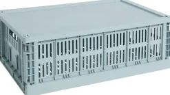 HAY Colour Crate Lid Plastic-Large-Dusty blue