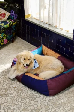 HAY Dogs Bed-Large-Burgundy, green