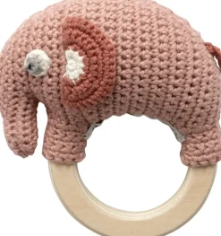 Hæklet rangle på træring, Fanto, blossom pink